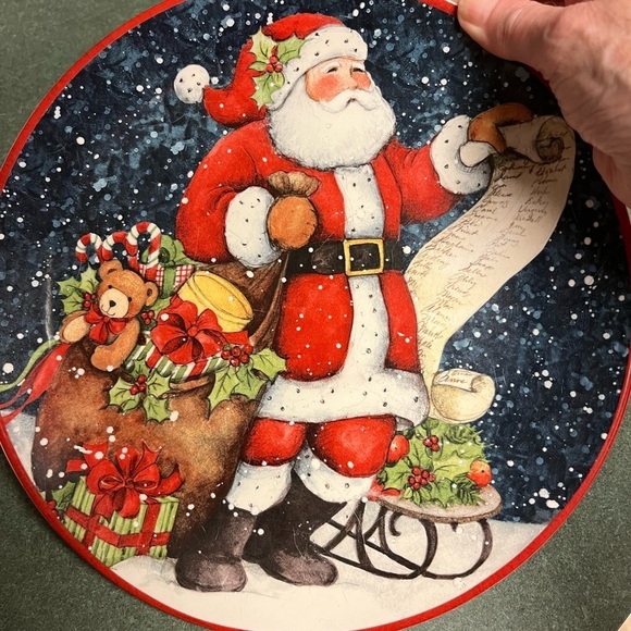 Santa Christmas plate. 12” - Picture 1 of 3